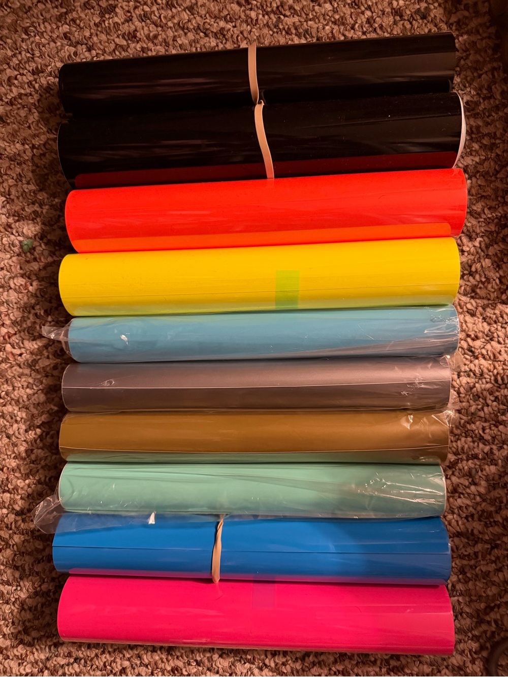 Cricut Assorted Colored Vinyl Rolls - Neon & Pastel Mix